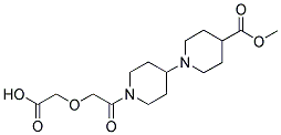 2-[2-(4-(4-(METHOXYCARBONYL)PIPERIDIN-1-YL)PIPERIDIN-1-YL)-2-OXOETHOXY]ACETIC ACID 结构式
