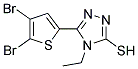 5-(4,5-Dibromo-thiophen-2-yl)-4-ethyl-4 H-[1,2,4]triazole-3-thiol 结构式