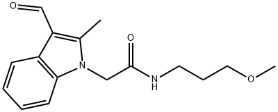 2-(3-FORMYL-2-METHYL-1H-INDOL-1-YL)-N-(3-METHOXYPROPYL)ACETAMIDE 结构式