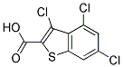 3,4,6-TRICHLORO-1-BENZOTHIOPHENE-2-CARBOXYLIC ACID 结构式