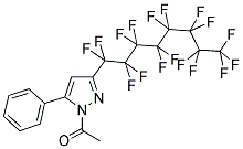 1-ACETYL-3(5)-PERFLUOROOCTYL-5(3)-PHENYLPYRAZOLE 结构式