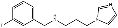 (3-FLUORO-BENZYL)-(3-IMIDAZOL-1-YL-PROPYL)-AMINE 结构式