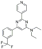 N,N-DIETHYL-2-PYRIDIN-4-YL-6-[3-(TRIFLUOROMETHYL)PHENYL]PYRIMIDIN-4-AMINE 结构式