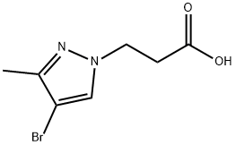 3-(4-溴-3-甲基-1H-吡唑-1-基)丙酸 结构式