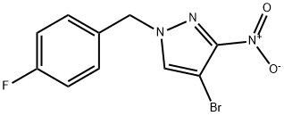 4-溴-1-(4-氟苄基)-3-硝基-1H-吡唑 结构式