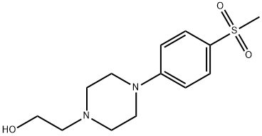 2-(4-[4-(METHYLSULFONYL)PHENYL]PIPERAZIN-1-YL)ETHANOL 结构式