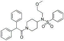 1-(2,2-DIPHENYL-1-OXOETHYL)-4-((2-METHOXYETHYL)(PHENYLSULPHONYL)AMINO)PIPERIDINE 结构式