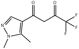 1-(1,5-二甲基-1H-吡唑-4-基)-4,4,4-三氟丁烷-1,3-二酮 结构式