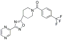 4-[3-(PYRAZIN-2-YL)-1,2,4-OXADIAZOL-5-YL]-1-(4-(TRIFLUOROMETHYL)BENZOYL)PIPERIDINE 结构式