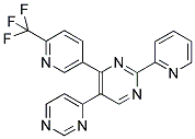 2-(PYRIDIN-2-YL)-5-(PYRIMIDIN-4-YL)-4-(6-(TRIFLUOROMETHYL)PYRIDIN-3-YL)PYRIMIDINE 结构式