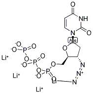 3'-AZIDO-2',3'-DIDEOXYURIDINE-5'-TRIPHOSPHATE LITHIUM SALT 结构式