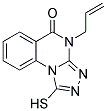 4-ALLYL-1-MERCAPTO-4H-[1,2,4]TRIAZOLO[4,3-A]QUINAZOLIN-5-ONE 结构式