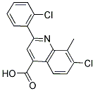 7-氯-2-(2-氯苯基)-8-甲基-喹啉-4-羧酸 结构式