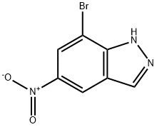 7-溴-5-硝基-1H-吲唑 结构式