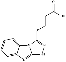 3-(9H-BENZO[4,5]IMIDAZO[2,1-C][1,2,4]TRIAZOL-3-YLSULFANYL)-PROPIONIC ACID 结构式