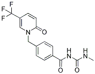 1-[4-(2,4-DIAZA-1,3-DIOXOPENT-1-YL)BENZYL]-5-(TRIFLUOROMETHYL)-2-PYRIDONE 结构式