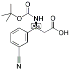 BOC-(S)-3-AMINO-3-(3-CYANO-PHENYL)-PROPIONIC ACID 结构式