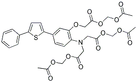 2-AMINO-5-(5-PHENYL-2-THIENYL)PHENOL-N,N,O-TRIACETIC ACID TRIS(ACETOXYMETHYL) ESTER 结构式