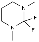 2,2-DIFLUORO-1,3-DIMETHYLHEXAHYDROPYRIMIDINE 结构式