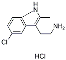 2-(5-CHLORO-2-METHYL-1H-INDOL-3-YL)ETHANAMINE HYDROCHLORIDE 结构式