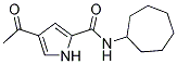 4-ACETYL-1H-PYRROLE-2-CARBOXYLIC ACID CYCLOHEPTYLAMIDE 结构式