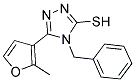 4-BENZYL-5-(2-METHYL-3-FURYL)-4H-1,2,4-TRIAZOLE-3-THIOL 结构式