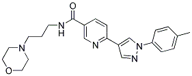 N-(3-MORPHOLIN-4-YL-PROPYL)-6-(1-P-TOLYL-1H-PYRAZOL-4-YL)-NICOTINAMIDE 结构式