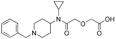 2-[2-((1-BENZYLPIPERIDIN-4-YL)CYCLOPROPYLAMINO)-2-OXOETHOXY]ACETIC ACID 结构式