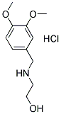 2-(3,4-DIMETHOXY-BENZYLAMINO)-ETHANOLHYDROCHLORIDE 结构式