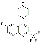 1-[6-FLUORO-2-(TRIFLUOROMETHYL)QUINOL-4-YL]PIPERAZINE 结构式