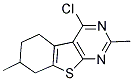 4-CHLORO-2,7-DIMETHYL-5,6,7,8-TETRAHYDRO[1]BENZOTHIENO[2,3-D]PYRIMIDINE 结构式