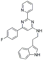 [6-(4-FLUORO-PHENYL)-2-PYRIDIN-2-YL-PYRIMIDIN-4-YL]-[2-(1H-INDOL-3-YL)-ETHYL]-AMINE 结构式