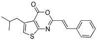 5-ISOBUTYL-2-[(E)-2-PHENYLVINYL]-4H-THIENO[2,3-D][1,3]OXAZIN-4-ONE 结构式