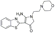 5-AMINO-4-BENZOTHIAZOL-2-YL-1-(2-MORPHOLIN-4-YL-ETHYL)-1,2-DIHYDRO-PYRROL-3-ONE 结构式