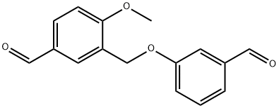 3-((3-甲酰基苯氧基)甲基)-4-甲氧基苯甲醛 结构式