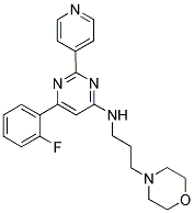 [6-(2-FLUORO-PHENYL)-2-PYRIDIN-4-YL-PYRIMIDIN-4-YL]-(3-MORPHOLIN-4-YL-PROPYL)-AMINE 结构式