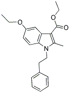 ETHYL 5-ETHOXY-2-METHYL-1-PHENETHYL-1H-INDOLE-3-CARBOXYLATE 结构式