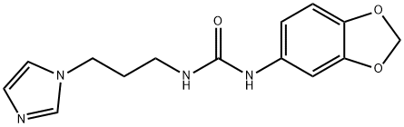 1-(3-(1H-咪唑-1-基)丙基)-3-(苯并[D][1,3]二氧戊环-5-基)脲 结构式