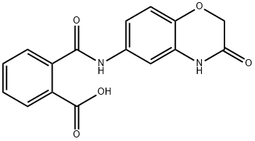 2-([(3-Oxo-3,4-dihydro-2H-1,4-benzoxazin-6-yl)amino]carbonyl)benzenecarboxylic acid 结构式