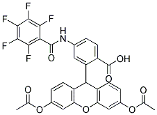 5-(PENTAFLUOROBENZOYLAMINO)DIHYDROFLUORESCEIN DIACETATE 结构式