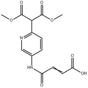 (E)-4-((6-[2-METHOXY-1-(METHOXYCARBONYL)-2-OXOETHYL]-3-PYRIDINYL)AMINO)-4-OXO-2-BUTENOIC ACID 结构式