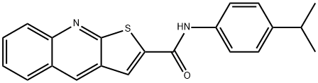 N-(4-ISOPROPYLPHENYL)THIENO[2,3-B]QUINOLINE-2-CARBOXAMIDE 结构式