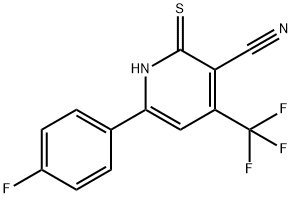 4-(TRIFLUOROMETHYL)-6-(4-FLUOROPHENYL)-1,2-DIHYDRO-2-THIOXOPYRIDINE-3-CARBONITRILE 结构式