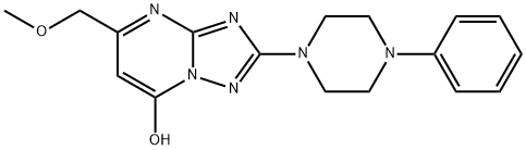 5-(METHOXYMETHYL)-2-(4-PHENYLPIPERAZINO)[1,2,4]TRIAZOLO[1,5-A]PYRIMIDIN-7-OL 结构式