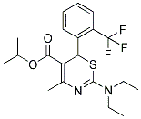 ISOPROPYL 2-(DIETHYLAMINO)-4-METHYL-6-(2-(TRIFLUOROMETHYL)PHENYL)-6H-1,3-THIAZINE-5-CARBOXYLATE 结构式
