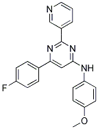 6-(4-FLUOROPHENYL)-N-(4-METHOXYPHENYL)-2-PYRIDIN-3-YLPYRIMIDIN-4-AMINE 结构式