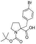 BOC-ALPHA-(4-BROMOBENZYL)-(D,L)-PROLINE 结构式