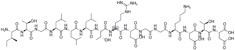 H-Ile-Thr-Gly-Leu-Leu-Leu-Thr-Arg-Asp-Gly-Gly-Lys-Asp-Thr-Asp-OH 结构式