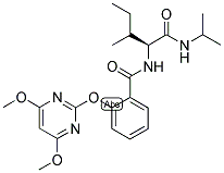 (2S)-N-ISOPROPYL-2-[2-[(4,6-DIMETHOXYPYRIMIDIN-2-YL)OXY]BENZAMIDO]-3-METHYLVALERAMIDE 结构式