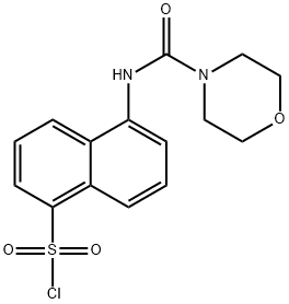5-[(MORPHOLINE-4-CARBONYL)-AMINO]-NAPHTHALENE-1-SULFONYL CHLORIDE 结构式